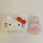 Hello Kitty Makeup Set W/ Plush Cosmetic Bag & Makeup Brush Set