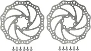 Pair of 180mm 44mm Stainless Steel Bicycle Bike Mechanical Hydraulic Disc Brake Rotors with 12 Bolts
