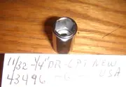 NEW CRAFTSMAN #43496 1/4" DR.11/32" SOCKET "6 POINT G SERIES USA SHORT