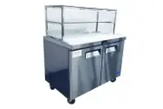 Atosa 2 Door Sandwich Bar With Glass Canopy 1225Mm MSF8302G - MSF8302G-SM
