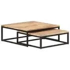 Nesting Coffee Tables 2 pcs Solid Mango Wood vidaXL