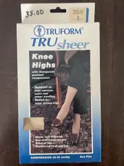 TRUFORM TruSheer Knee Highs 20-30mmHg Ivory Small