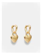 [Mimco] So Fetch Heart Drop Earrings in Gold