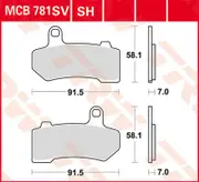 TRW Lucas Sintered lining MCB781SH