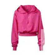 Soffe Girls Squad Quarter Zip Hoodie, Pink, L