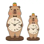 Capybara Table Clock Modern Decorative Clock for Fireplace Bedside Kids Room