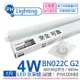 4入 【PHILIPS飛利浦】 易省 BN022C G2 第二代 LED 4W 4000K 自然光 1尺 全電壓 支架燈 層板燈 PH430980