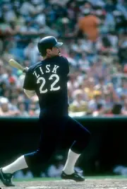 Richie Zisk Chicago White Sox swings and watches the flight of his- Old Photo 2