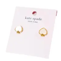 在飛比找ETMall東森購物網優惠-KATE SPADE 珍珠母貝愛心耳環-金色