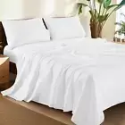 100% Cotton Queen Size Sheets Set - 1500 Thread Count，Luxury Egyptian Cotton Bed