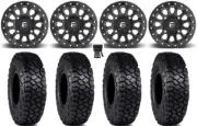 Fuel Vector Bdlk 15" Wheels Bk 30" Intersect Tires Can-Am Commander Maverick