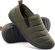 [Nuhaus] Men's SKI Loafer Slippers with Comfort Memory Foam, Slip On Indoor Outdoor House Shoes