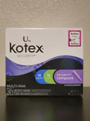 U By Kotex Security Tampons, 18 regular and 18 Super, 36 Count Unscented