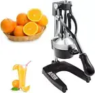 Professional Citrus Juicer Lemon Squeezer, Commercial Grade Manual, Black