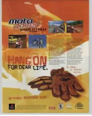 2000 Moto Racer World Tour PS1 Playstation 1 Vintage Video Game Print Ad Art
