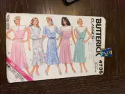 Butterick Pattern6079 NEW Loose Fit Dress With Large Collar EZ Sizes 20-22-24