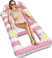 Pool Floats Adult | Portable Lounge Chair Adult | Foldable Sofa Bed with Ergonomic Pillow Support for Travel Outdoor Beach Party