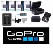 Batteries for GoPro Hero4 SILVER BLACK 4X AHDBT 401+ CHARGER + HARD CASE + BONUS