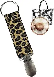 [EELHOE] Stylish Hat Clip for Travel | Nylon Hat Clip for Travel on Bag - Nylon Strap Hat Clip Hat Holder Racker, Women Kids Adults Outdoor Travel Accessory, Black, White, Red, Leopard Znet-au