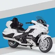 1: 18 2020 for Goldwing Travel Version Motorcycle Model Die Casting Adults Collection Kids Toy (Color : White)
