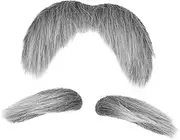 Halloween Cosplay Essential Self Adhesive Fake Beard and Eyebrows Kit Thick Realistic for Parties