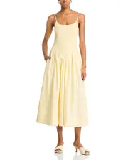 Lucy Paris Hazel Smocked Dropped Waist Yellow Dress