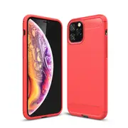 MCC Slim iPhone 11 Pro Shockproof Soft Carbon Case Cover Apple Skin 11Pro [Red]