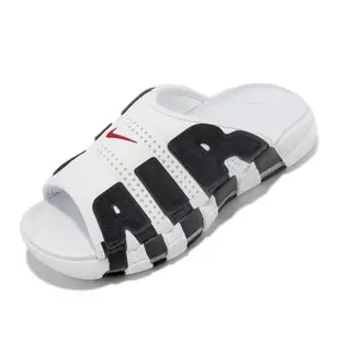 Nike 拖鞋 Air More Uptempo Slide 白 黑 大AIR 男鞋 氣墊 FB7818-100