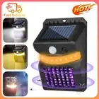 Solar Powered LED Mosquito Fly Bug Insect Zapper Killer Trap Lamp Light