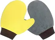 2PCS Microfiber Wash Mitt - Cleaning Gloves for Car Maintenance, Exterior and Interior Use, Quick Drying on Paintwork and Glass