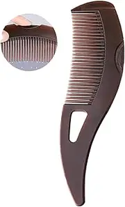 Dandruff Comb Fine Tooth Scalp Detox Comb Lice for Women, Men & Kids Stainless Steel Scalp Detoxing, Sweep & Massage Hair Brush Tool for Hair Care (Brown)
