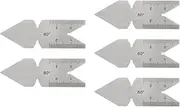 uxcell 5pcs Center Gauge 60 Degree Metric Thread Cutting Angle Gauge Stainless Steel Lathe Cutting Tool,Thread Pitch Increment 0.1/0.05mm