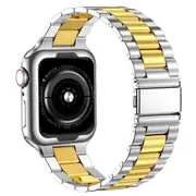 Apple Watch Band iWatch Stainless Steel Series 9 8 7 Ultra SE Titanium 42mm/44mm/45mm/49mm Silver + Gold