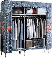 Oxford Cloth Portable Closets with Curtain Large Capacity Portable Wardrobe Modern Storage Organizer for Bedroom