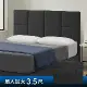 【Famo法摩】F101 亞麻貓抓布床頭片 黑色床頭板 超耐磨防潑水布料 好清潔保養3.5尺 - 單人單大床頭片