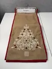 Lined Jute Burlap Table Runner Holiday Christmas Tree 14x72 Country Rustic NEW