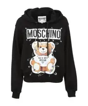 Paper clip bear hoodie IT40,IT38 Black