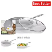 Versatile 12-Inch Frying Pan with Tempered Glass Lid - Top Performance Nonstick