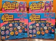 2 NEW!! The Amazing Button Maker Refill Kit ~Great Girl Designs Cartoon Network