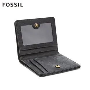 【FOSSIL 官方旗艦館】Logan 黑色真皮拉鍊短夾SL7829001