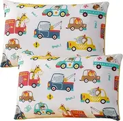 Pillowcases, 2-Pack Cars Pillow Cover Cotton Cozy Pillowslip Case Fits Pillows Sized 30×50cm, Fleece Pillow Cover