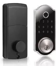Decoriten Fingerprint Door Lock Touch Screen Smart Electronic Digital Nickel Blk