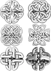 [Sasylvia] 5 Pcs Vintage Celtic Shawl Clips Retro Cardigan Sweater Shirt Clips Cloak Dress Clasp Shawl Pin Waist Tightening Brooch for Women Girls