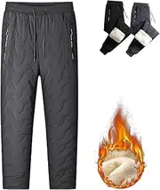 [HeeDz] Womens Snow Pants Jolly Snow Fleeceactive - Unisex Fleece-Lined Waterproof Pants Unisex Lambswool Fleece-Lined Joggers