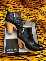 Dolce Vita Boots Booties Arlynn Free People Wood Platform Black Platform Clogs