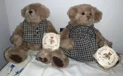Vtg Gund Barton's Creek Collection Annie & Andy 9" Bear 1999 Karen Mayer