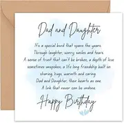 Dad Birthday Cards - Dad Birthday Card - Birthday Card Dad - From Daughter - Happy Birthday Dad - 50th 60th 70th 75th Step -14cm / 5.5"