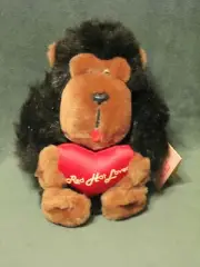 NWT DAKIN 1983 VINTAGE VALENTINE RED HOT LOVER PLUSH SILLY MONKEY STUFFED APE