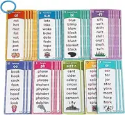 Phonics Flash Cards- Convenient Phonics Flash Learn Cards | Spelling Reading Phonics Games, Reading Sight Words Phonics Games, Educational Reading Digraphs Site Words for Kids, Toddler, Girls