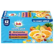 Diced Peaches, Mandarin Oranges & Cherry Fruit Cups, No Sugar Added